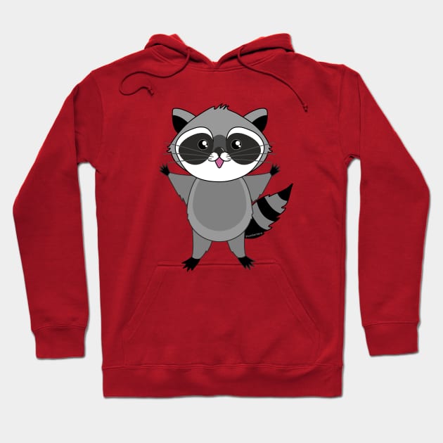 Cute raccoon Hoodie by Pendientera